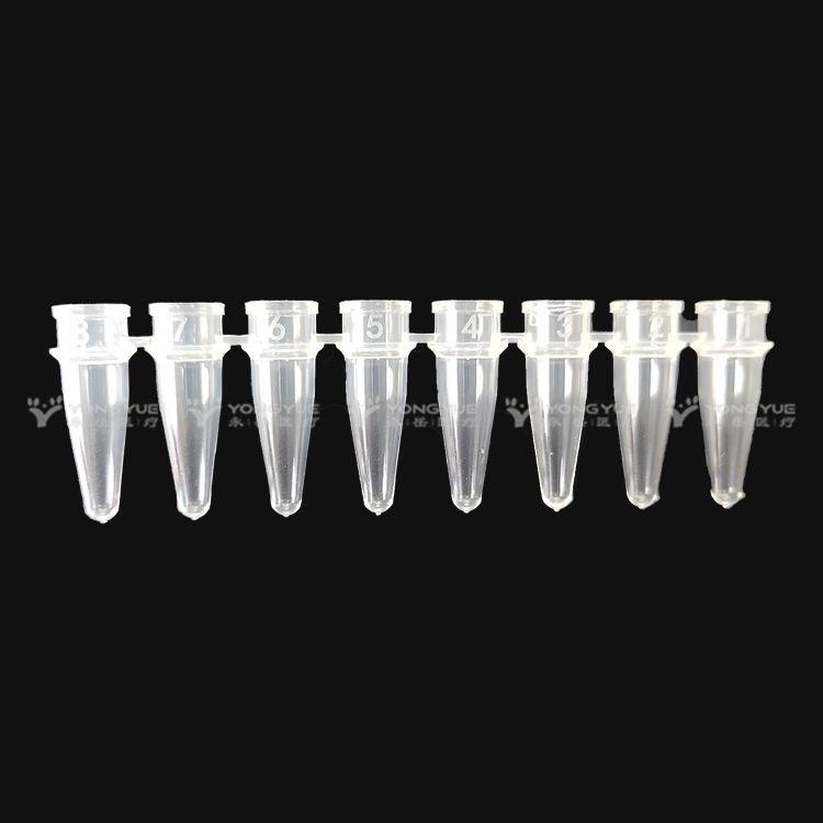 0 2ml 8 Strips Pcr Tube Flat Cap Clear