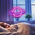 LED Planet Neon Light Signs USB Or Battery Powered Soft Night Light Party Supplies For Home Party Bar Decoration Christmas Gift