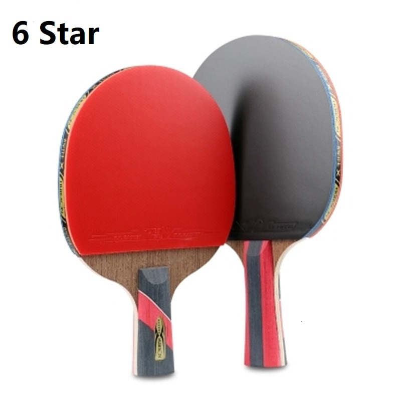 Huieson 4/5/6 Stars Table Tennis Rackets Double Pimples-in Rubber Profession Training Powerful Ping Pong Paddle Bat With Bag