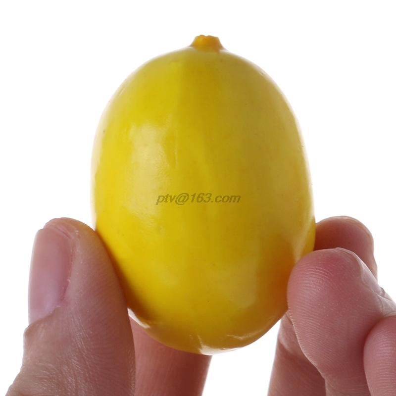 Hot Sell 20pcs Lifelike Simulation Artificial Lemon Fake Fruit Disply Home Party Decor