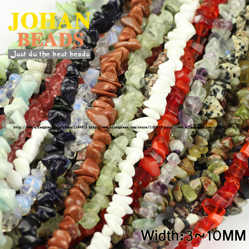 JHNBY Natural Stone Amazonite,Opal,Sodalite,Garnet,Sandstone,Chorite Crystals Irregular Gravel beads 80~88cm Jewelry making DIY
