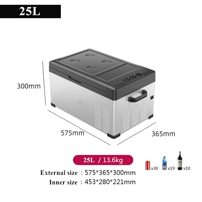 25/30/40/50L Auto Refrigerator AC DC12/24V Portable Mini Fridge Freezer Cooler Compressor APP Controll for Car Home Outdoor