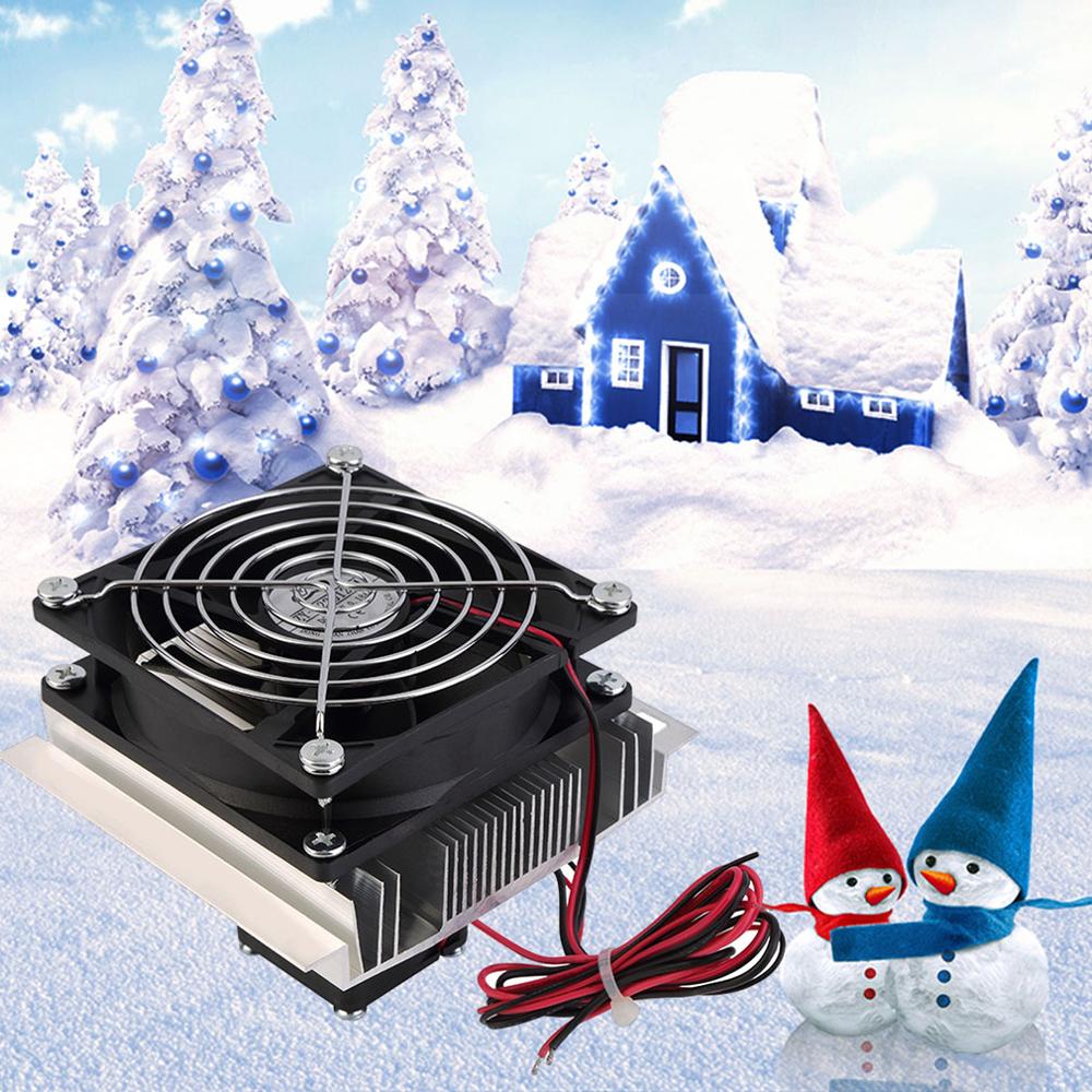 New 60W Thermoelectric Peltier Cooler Refrigeration Semiconductor Cooling System Kit Cooler Fan Finished Set Computer Component