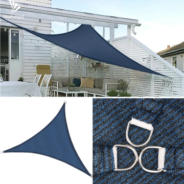 Sunshade Net 3x3x3M Triangle Grey/Beige/Blue Sun Shade Sail Canopy UV Block Awning For Outdoor Patio Garden Backyard Tents
