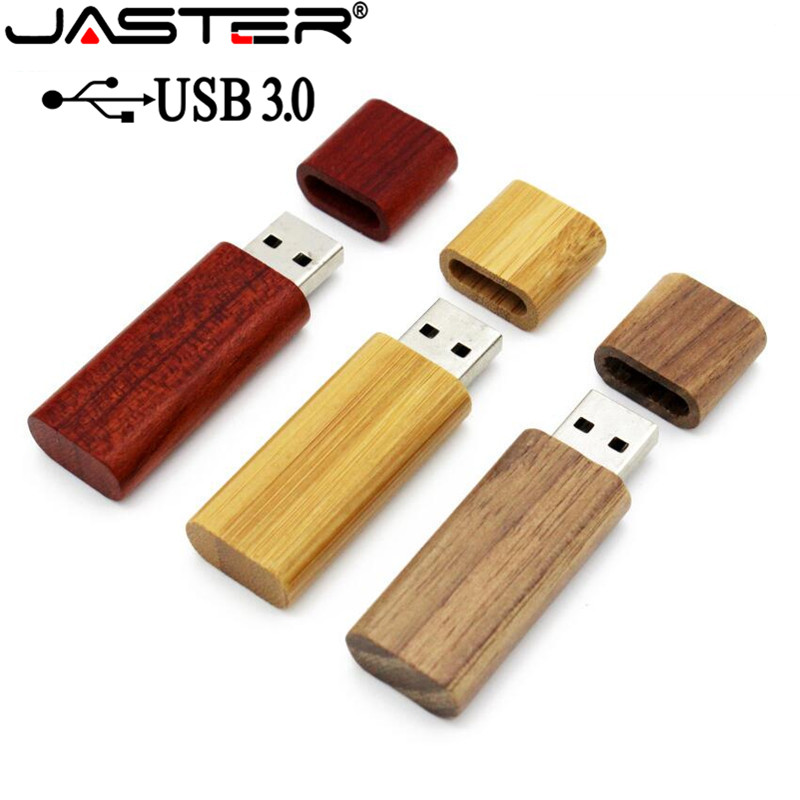 JASTER USB 3.0 Wooden bamboo USB flash drive pen driver wood chips pendrive 4GB 8GB 16GB 32GB 64GB USB 1PCS free custom logo