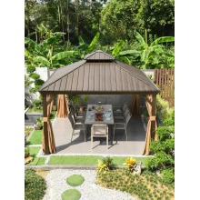 Garden Pergola Patio Cover Pavilion Roof Vented Gazebo