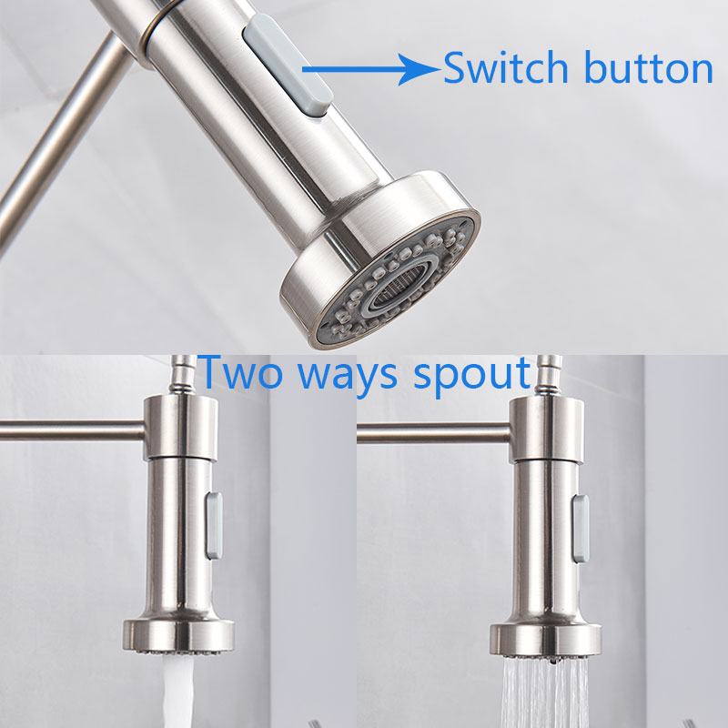 Kitchen Faucet Nickel Smart Touch Crane Sensor Dual Outlet Water Sensor Kitchen Water Tap Sink Mixer Faucet Single Handle Taps