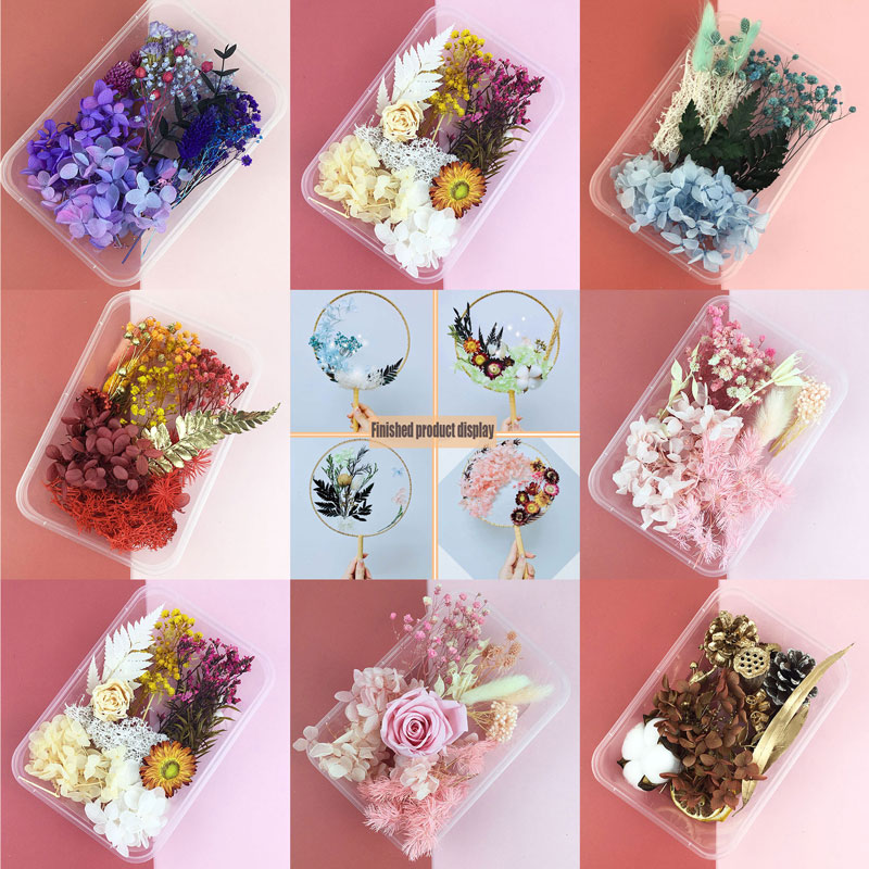 1 Box Real Dried Flower Dry Plants For Epoxy Resin Pendant Necklace Jewelry Making Craft DIY Accessories Valentine's Day Gift