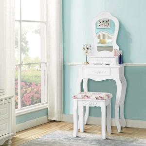 Girls Makeup Dressing Table for Bedroom Small Space