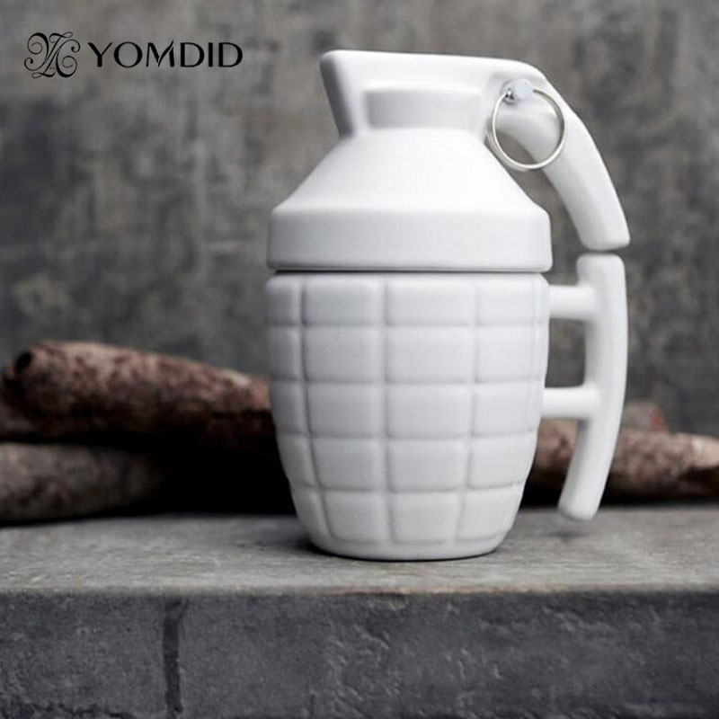 Creative Grenade Coffee Mugs Practical Water cup with Lid Funny Gifts Granada creativa taza de cafe