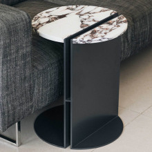 Black Base Marble Top Coffee Table Side Table