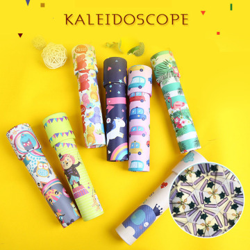 Classic Science Toys Rotation Cartoon Kaleidoscope Magic Rotating Fancy Colorful World Puzzle Toy For Children Autism Kids Gift