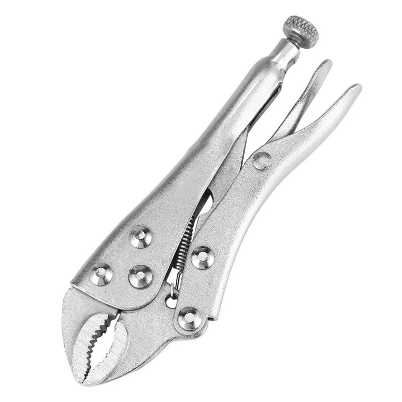 5/7/10 Inch Carbon Steel Anti Slip Round Jaw Pliers Locking Forceps Clamp Woodworking Clips Round Nose Pliers Hand Tool