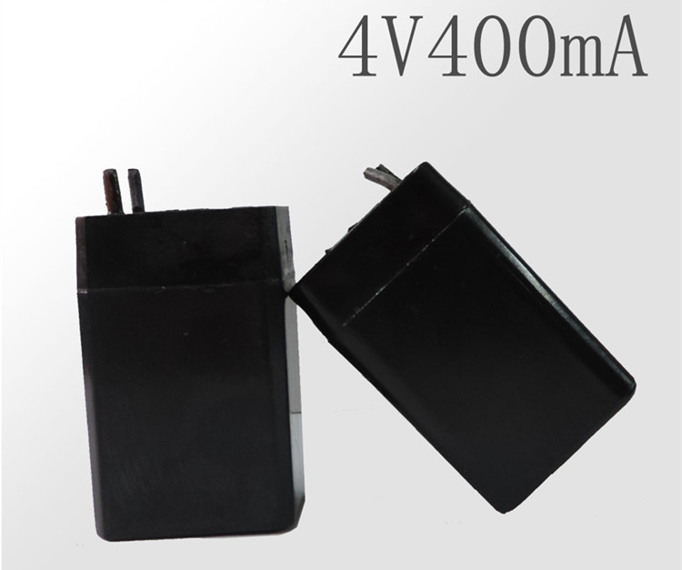 2X 4V 400mAH rechargeable lead acid battery small battery flashlight battery 4V400MAH 28*22*46MM Free Shipping
