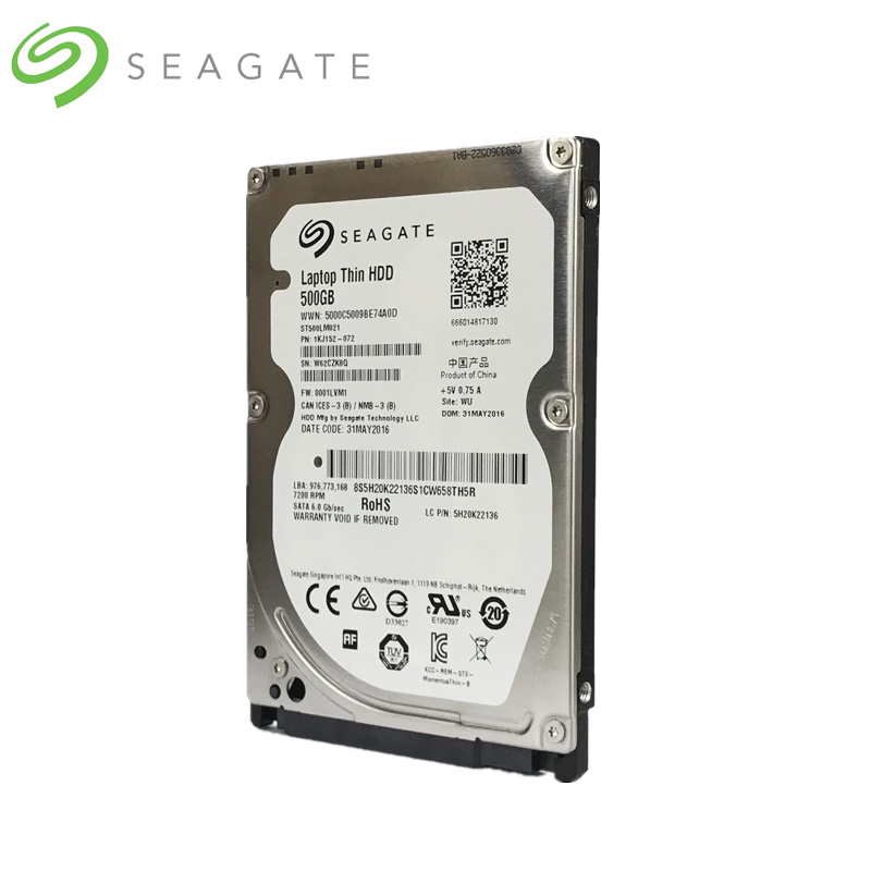 Seagate ST500LM021 500GB Laptop Hard Drive Disk 7200 RPM 2.5" Internal Harddisk SATA III 6Gb/s 32M Cache 7mm for PS4 Notebook