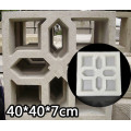 Cement Antique Brick Mold Square Garden Window Making Brick Mould 3D Carving Anti-Slip Concrete Plastic Paving Molds 40x40x7cm