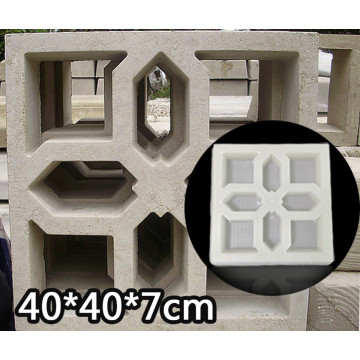 Cement Antique Brick Mold Square Garden Window Making Brick Mould 3D Carving Anti-Slip Concrete Plastic Paving Molds 40x40x7cm