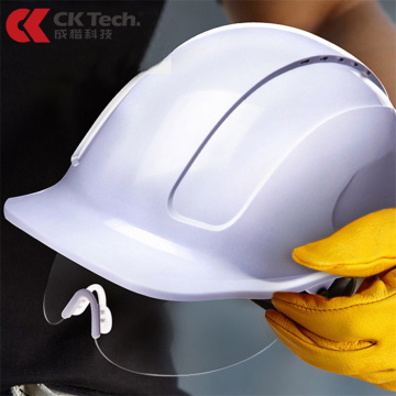 CK Tech. Safety Helmet With PC glasses Hard Hat ABS Construction Protective Helmets Work Cap Engineering Power Rescue Helmet