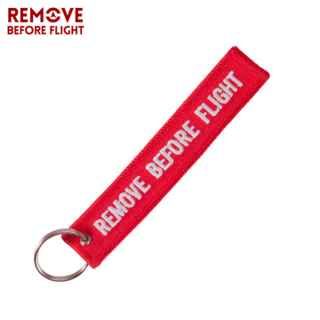 Remove Before Flight Car keychain Fashion motorcycle keyring Embroidery Key Holder Key ring Luggage Tag For Aviation Gifts