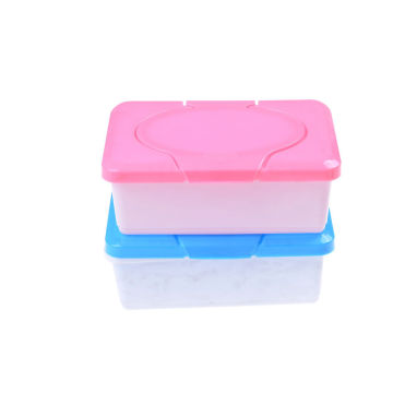 Plastic Dry Wet Tissue Box Case Baby Wipes Press Pop-up Design Home Tissue Holder Accessories Pink blue colors