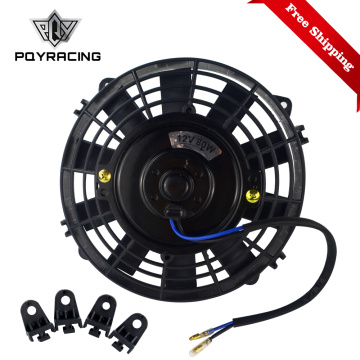 Free Shipping 7 Inch Universal 12V 80W Slim Reversible Electric Radiator AUTO FAN Push Pull With mounting kit Type I 7