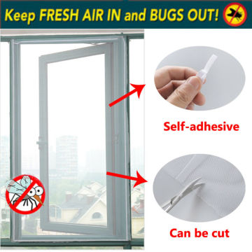 New Mesh Window Screens Curtain Snap Net Anti Mosquito Insect Fly Bug Curtains Self-adhesive Invisible Screen