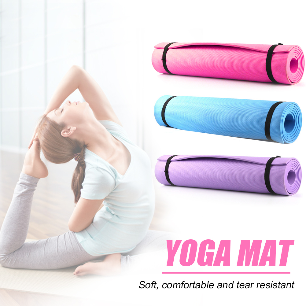 4/6mm Thick EVA Yoga Mat All Purpose Non-Slip Environmental Exercise Mat Fitness Gymnastics Sports Exercise Pads Carpet