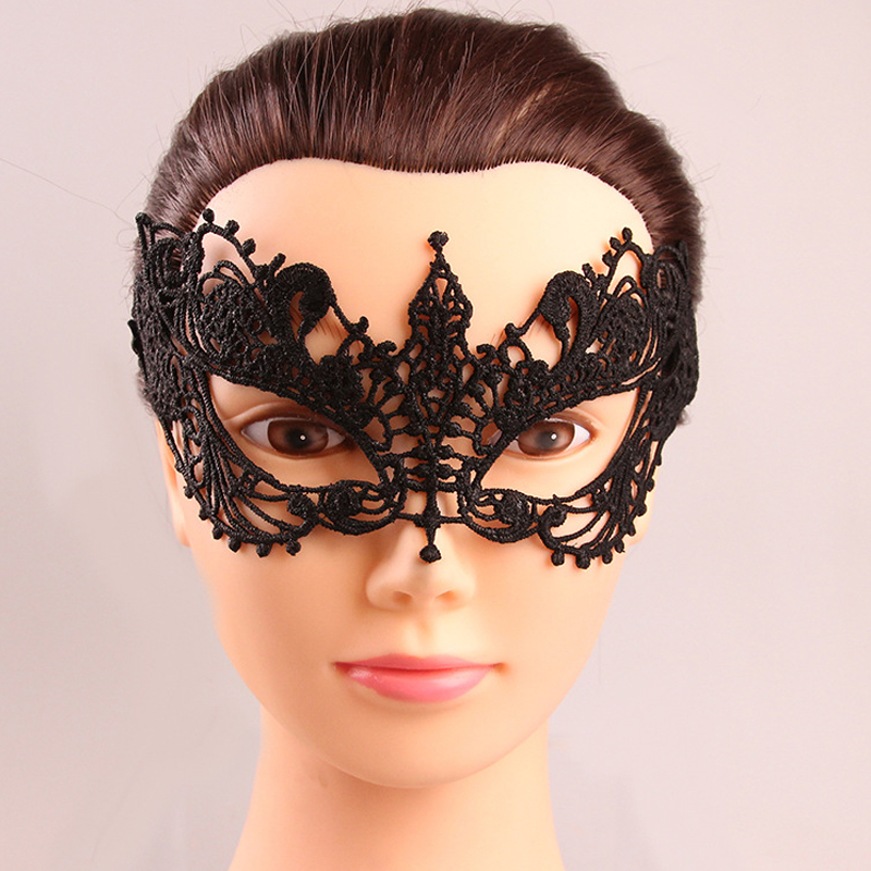 1PCS Black Women Sexy Lace Eye Mask Party Masks For Masquerade Halloween Costumes Carnival Mask For Anonymous Mardi