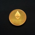 Silver/Gold Plated Ethereum Coin commemorative Coin Litecoin Art Collection Gift Physical Antique Imitation Home Decoration