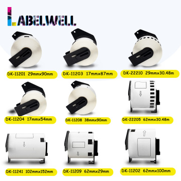 Labelwell 1Roll DK-22205 Labels barcode sticker compatible for Brother QL label printer DK-22210 DK-11201 11241 for QL-500 QL570