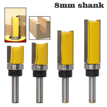 8mm Shank Mortising Router Bits Set Milling Cutter Profile Trimming Tool Straight Edge Engraving Machine Wood Cutter Woodworking