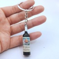 Fashion New Women/Men's Fashion Handmade Resin Red wine Wine Bottle Key Chains charm Key Rings Alloy Charms Gifts Wholesale