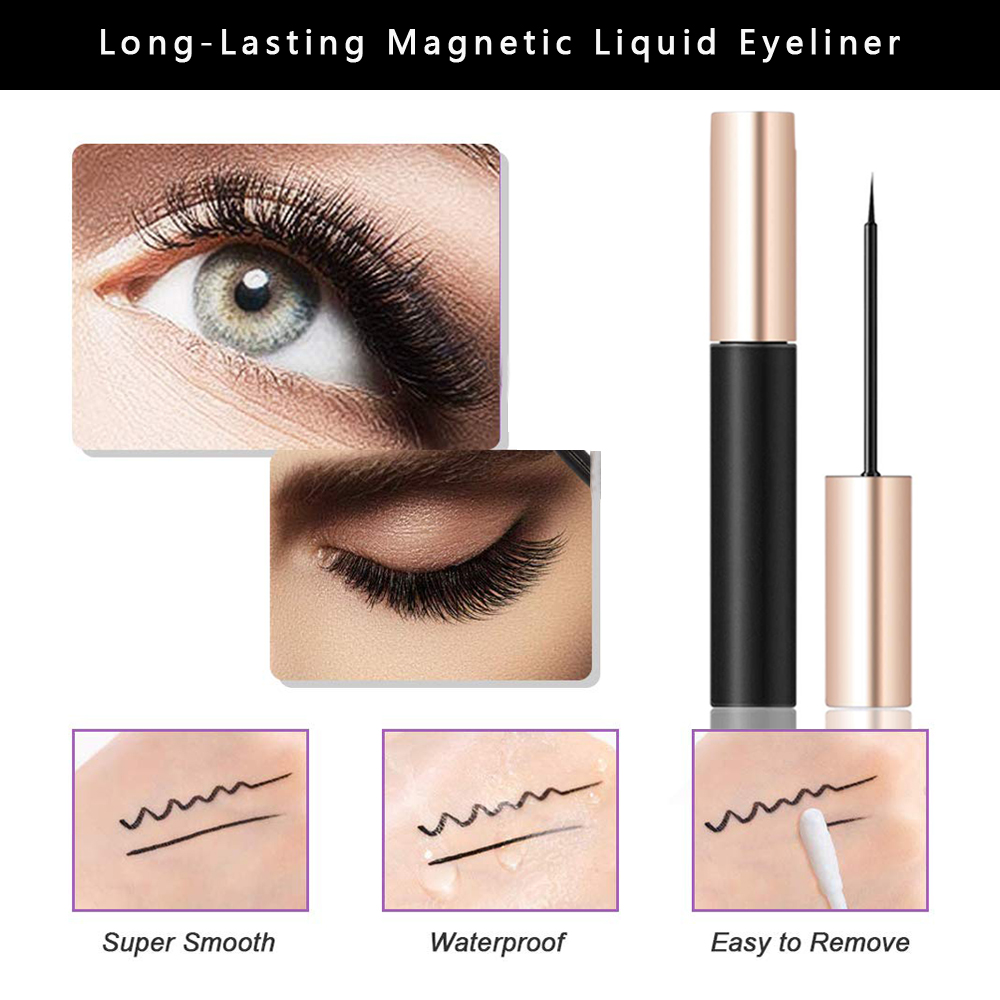 10 Pairs of mixed magnetic false eyelashes liquid eyeliner set magnetic eyeliner tweezers 10Mix magnetic eyelashes Makeup Tools