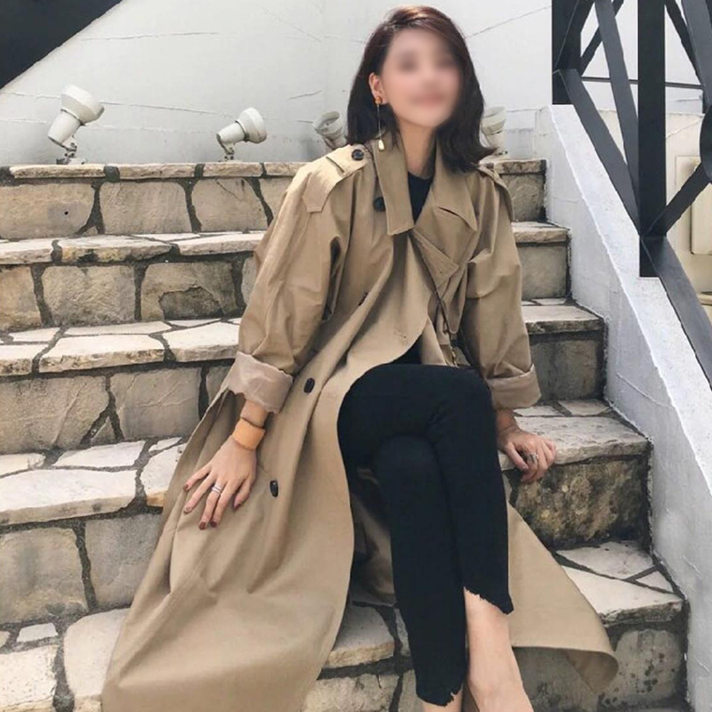 ZIAI 2020 hotsale women spring long light trench coat warm lapel female windbreaker long sleeve lady casual stock ZS-7246