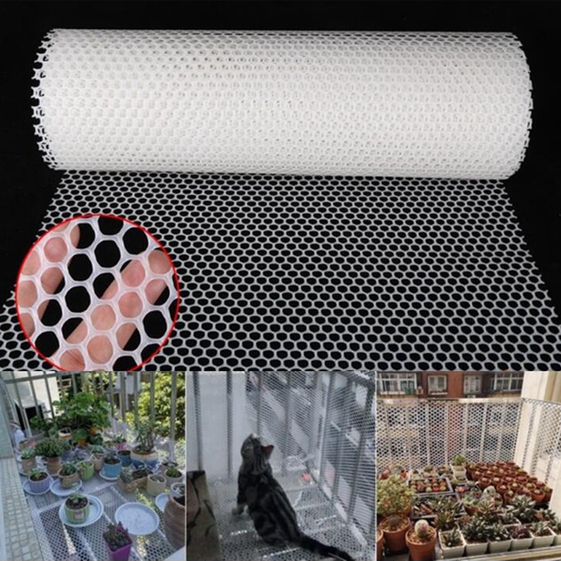 0.6/0.8mm x 1m Stairs Protection Net Baby Fence Safety Netting Hole Plastic Kids Safety Net Pet Dog Cat Balcony Railing
