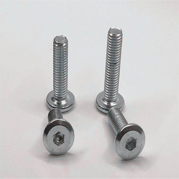 Free shipping20pcs M6/M8 Flat round head hex Furniture screw Oblique large flats socket heads cap screws Flange bolt 10-90mm