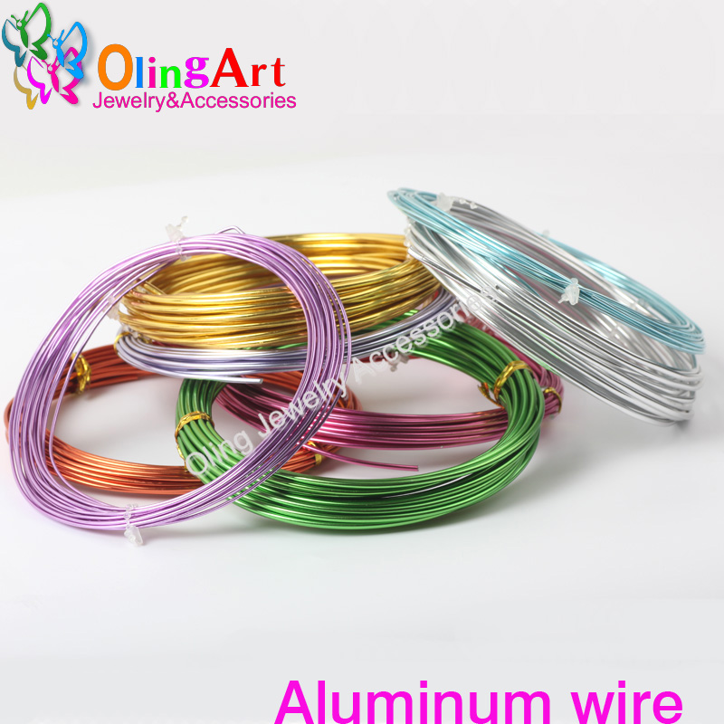 OLINGART 10M Roll 1mm Aluminum Wire soft DIYcraft versatile painted metal wire Bracelet choker necklace jewelry making 2019 NEW