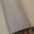 Modern Linen Grasscloth Wallpaper Designs Beige Brown PVC Fiber Flax 3D Textured Solid Color Wall Papers for Living Room Walls