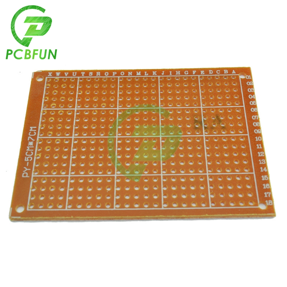 Prototype Paper Single Side Copper PCB Universal Experiment Matrix Circuit Board 5x7cm Bakelite Board for DIY Soldering 2.54mm