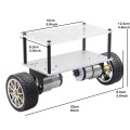 Self-Balancing Two-Drive 2wd DIY Robot Kit Car Chassis Frame Acrylic Aluminum Plate Free Couplings