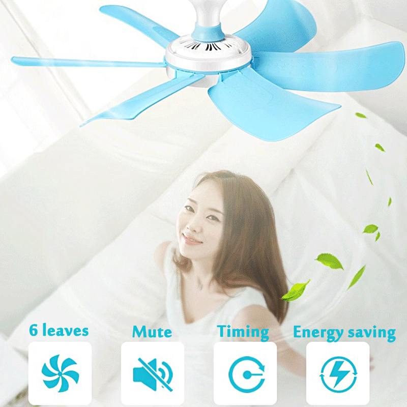 Warmtoo 6 Blades 8W Hanging Mini Ceiling Fan With 3 Meters Timing Cable Low Noise Soft Wind household Energy Saving Summer