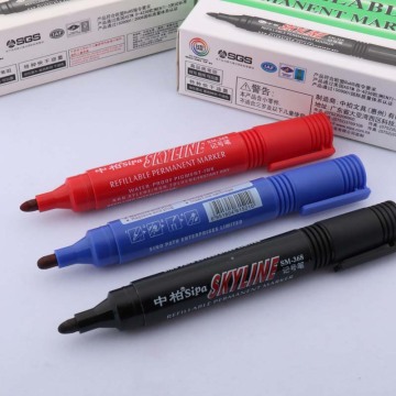2pcs Red blue black Oil Waterproof Fast Drying Permanent Art Markers Pen