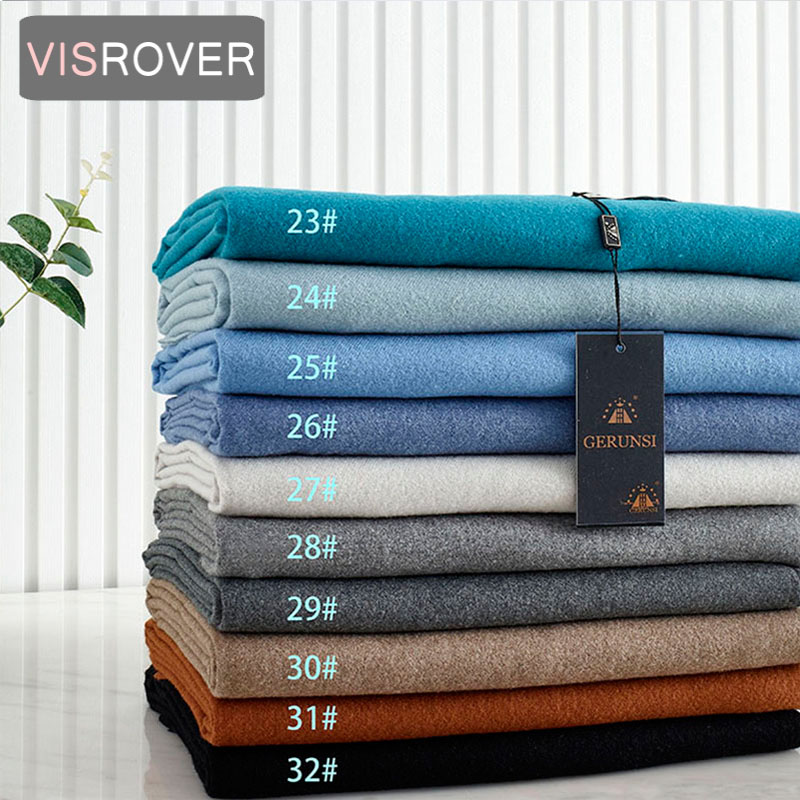 VISROVER new 32 colors woman winter scarf fashion female shawls cashmere handfeeling winter wraps solid color winter hijab scarf