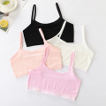 Girls' underwear development period solid color vest girls pure cotton kids 8-12-16 years old children girls bra