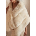 Ivory Wedding Cape Faux Fur High Quality Bridal Bolero 2020 Warm Winter Jacket Women Shrug Fur Shawl Coat 100% Real Photos