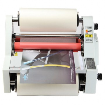 2020 New Hot roll laminator machine with 4 rubber rollers 350mm , sending 2pcs laminating film rolls free