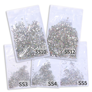 1440pcs Clear Crystals AB Gold Sliver Mix Sizes Glass 3D Nail Art Rhinestones Beads Manicures For Nails Art Decorations DIY