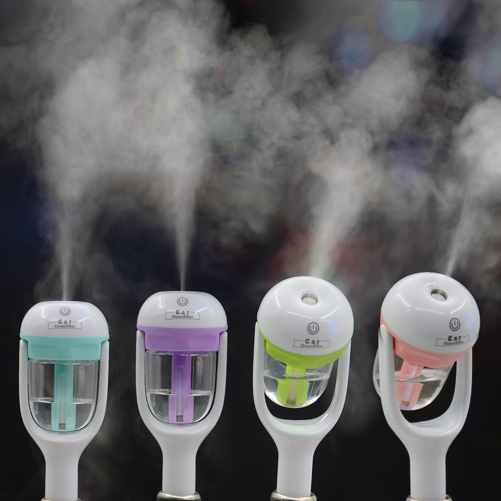 Hot Sale Mini Portable Car Humidifier DC 12V Air Purifier Auto Mist Maker Aroma Sprayer Fogger Steam Essential Oil Diffuser