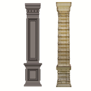House Garden Decoration Square Roman Column Mold Concrete Pillar mould for Sale