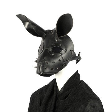 Bunny Mask Cosplay Mask Bar Nightclub Costume Rivet Decoration Rabbit Mask Punk Style Gothic Steampunk Accessories Party Mask